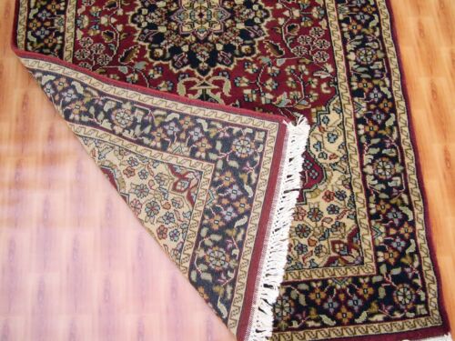 Red Hand Knotted 3x5 Wool Traditional Design Oriental Living room Carpet - Picture 3 of 4