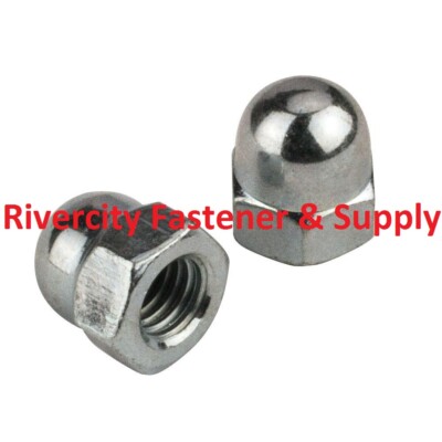 (5) 3/8-24 Stainless Steel Acorn / Dome / Cap Hex Nut  3/8 x 24 Nuts 3/8x24