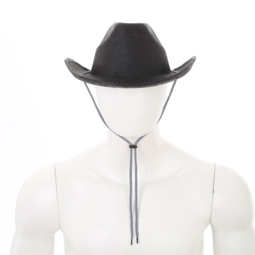 Unisex Western Hats Breathable Felt Cap Stage Performances Cowboy Hat Carnival - Picture 2 of 24