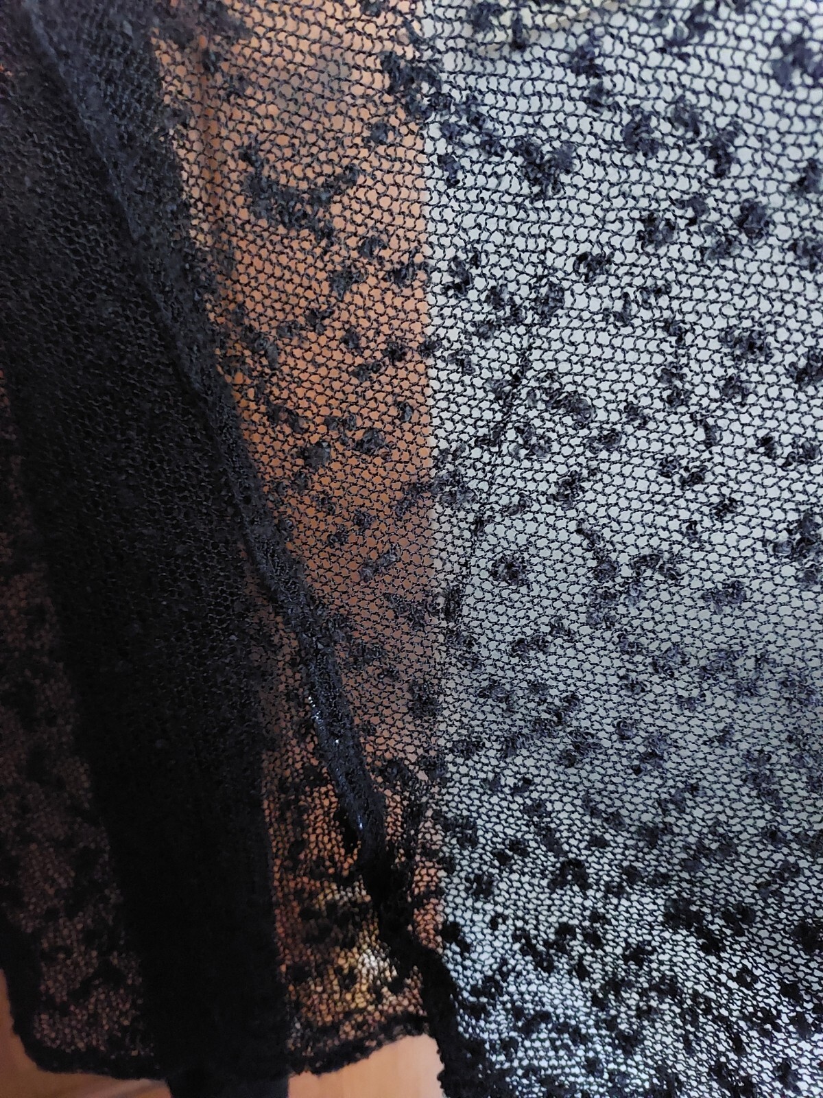 Black soft Bali cobweb type knit hippie boho waterfall long shrug cardigan BNWOT image 7