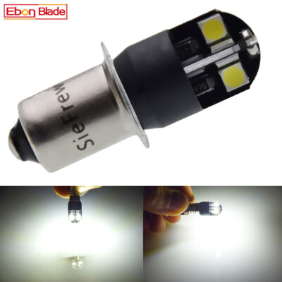 Weiß 6000K P13.5S PR2 3030 8SMD LED Taschenlampe Birne 6V Nicht-Polarität Lampe