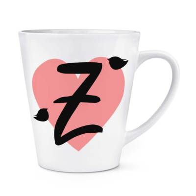 Z Herz Alphabet 12 Unzen Latte Becher Tasse - Valentinstag Liebe süß