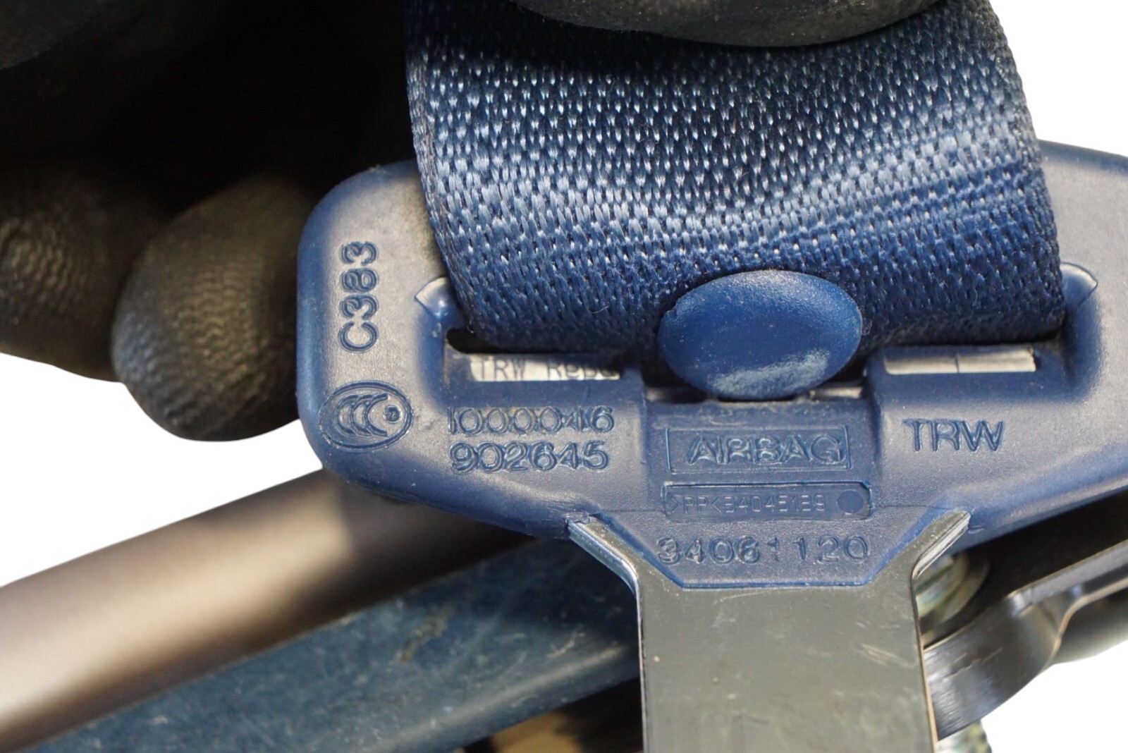 2009 - 2014 FERRARI CALIFORNIA FRONT RIGHT PASSENGER SIDE BLUE SEAT BELT OEM