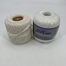 crochet thread lot size 10 Lot Of 2 one brand new White   And Cream  
