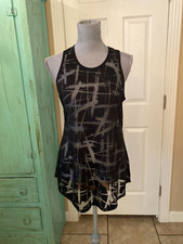 NICOLE MILLER, NWT, STRETCHY, SLEEVELESS, BLACK SHEER LIKE TOP, MEDIUM