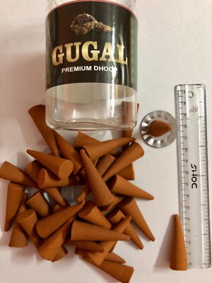 110 grams 1.6'' PREMIUM GUGAL GUGGUL DHOOP INCENSE CONES meditation puja Free Shi