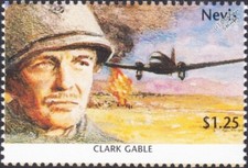 WWII Hero: CLARK GABLE Movie Film Actor & US Army Air Force Major Stamp