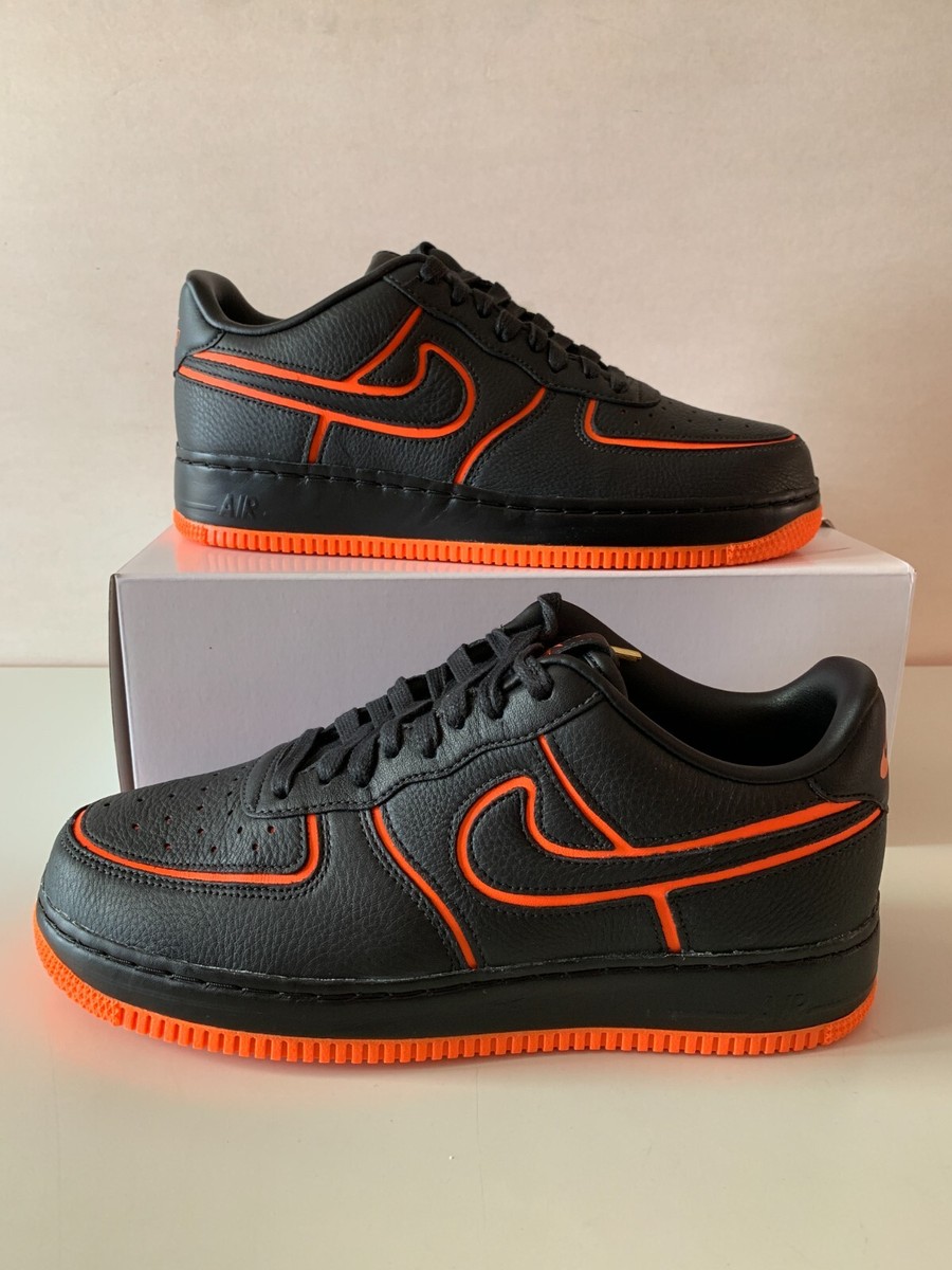NIKE BY YOU PREMIUM AIR FORCE LOW BLACK ORANGE CR7 EUR 42 DS