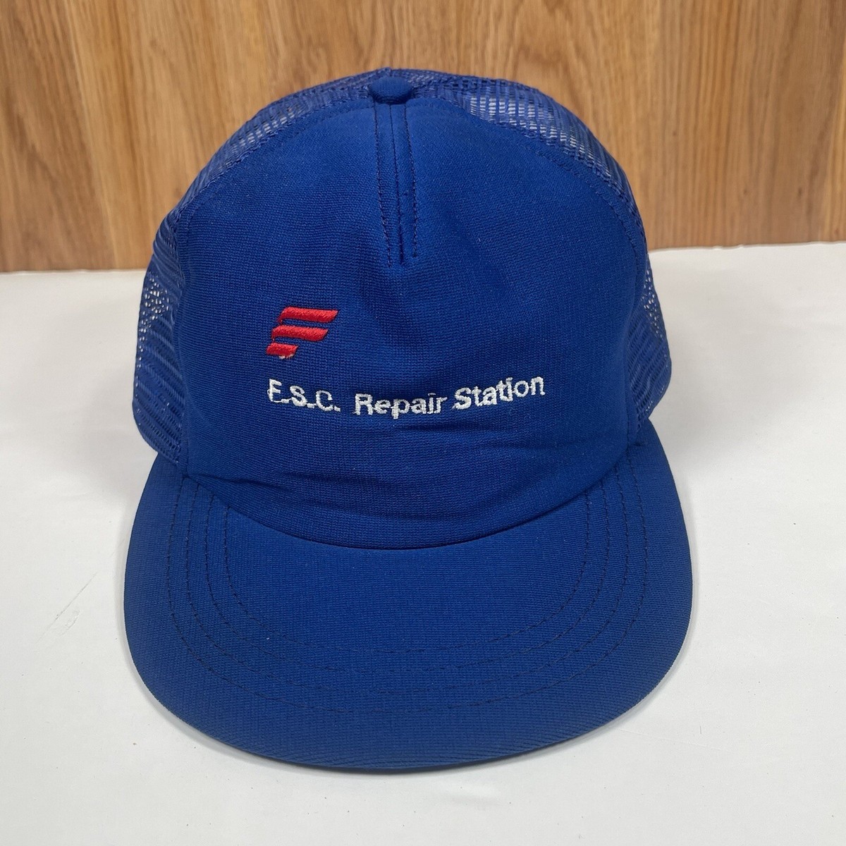 Vintage Unbranded FSC Repair Station Adjustable Snapback Mesh Trucker Hat Cap