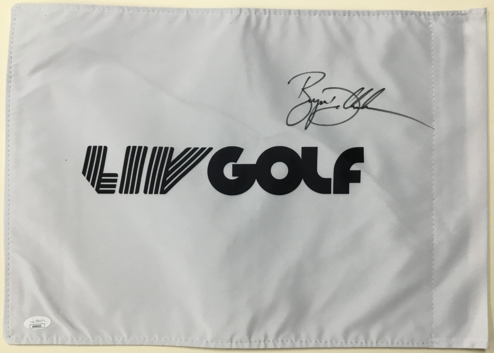 Bryson DeChambeau Autographed Signed LIV 18 Pin Flag- JSA #AV66432 