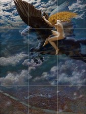 Dream Idyll A Valkyrie Mural Kitchen Bathroom Wall Backsplash Marble Ceramic
