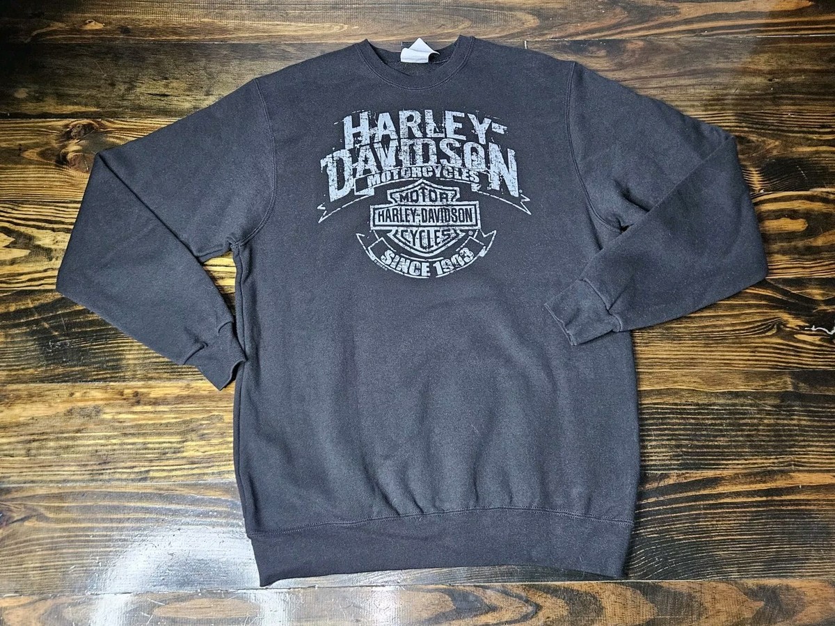 トップス HARLEY DAVIDSON Crew Neck Sweat Shirt Champion Fanatic Crew Neck Sweatshirt - Leather & Chrome