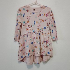 tea collection Printed Asymmetrical Wrap Dress Summit Floral size 2 Toddler