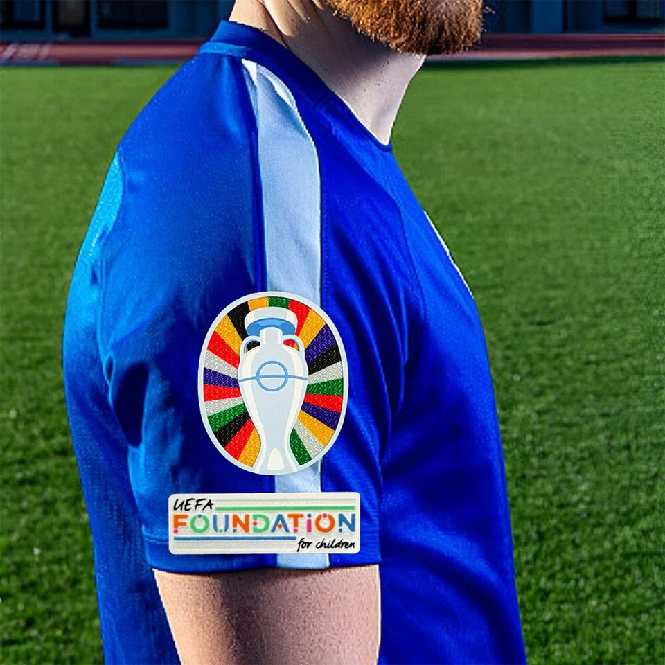 UEFA Euro EM 2024 Patch Set Match Porté Taille DFB Maillot France Belgique - Photo 4/4