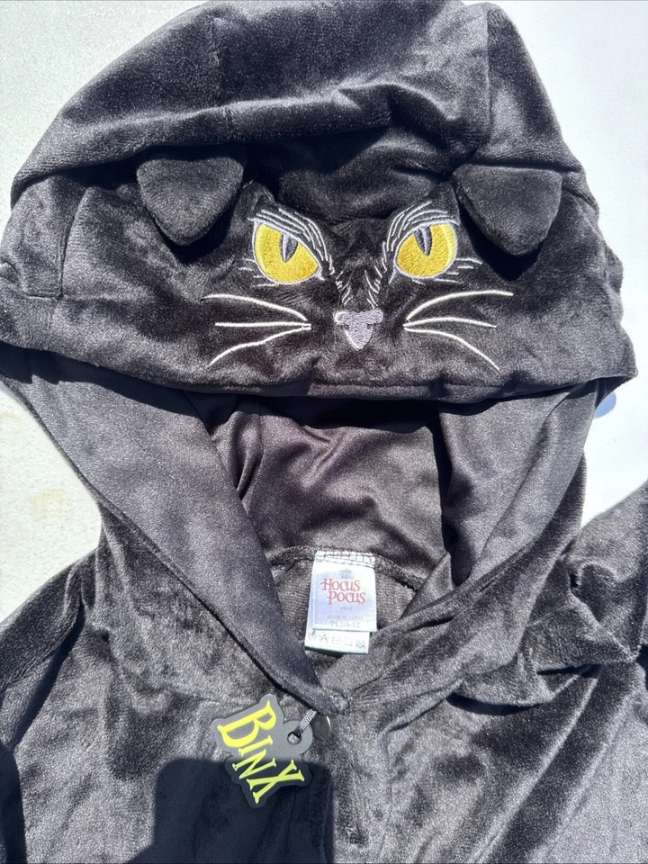 Disney Hocus Pocus Binx Black Cat Halloween Costume Union Suit Size Adult 1X - Image 2 of 4