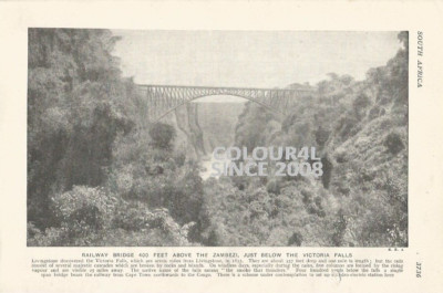 SOUTH AFRICA RAILWAY BRIDGE ZAMBEZI VICTORIA FALL c1926 PHOTO ILLUSTRATION PRINT