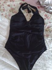 lovely black ladies swimsuit swimming costume black LARGE uk14-16 usa 10-12