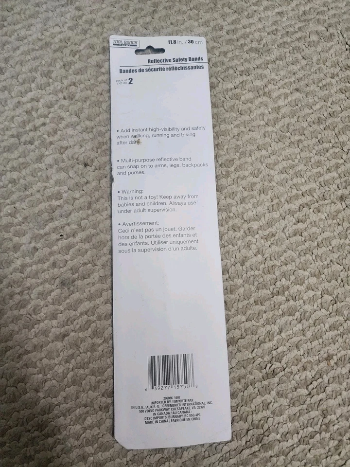 Reflective Bands Safety Running Biking Walking Yellow Orange Tool Bench Hardware - Image 2 of 3