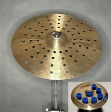 Sonic Sound 18 Inch B20 Holy Crash Cymbal + 6 FREE BLUE Cymbal Pads.
