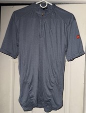 McDonald's Shirt Mens Small Gray Short Sleeve Quarter Zip Uniform Workwear Chef
