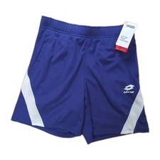 Lotto Boys Soccer Shorts Large Purple Polyester Elastic Waist Pockets NWT