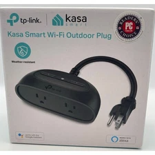 WI-FI Outdoor Plug Kasa Smart 2 Outlet - Control your outdoor devices NIB
