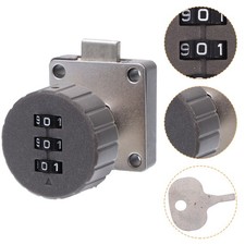 Locker Combination Lock 3 Digit Keyless Lock for Cabinet Desk Drawer