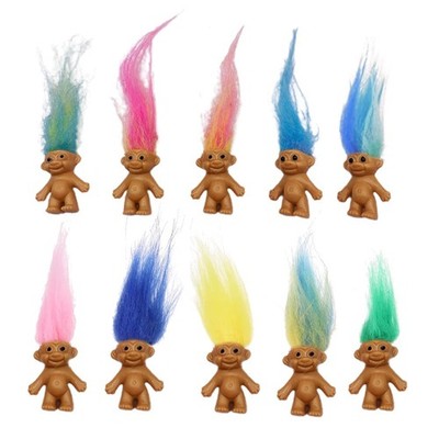 Bezaubernde Sammlung niedlicher Kleiner Kerle,10 Stück MiniTrollPuppen, PVCVi...
