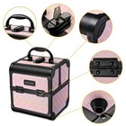 Byootique 2-Piece Makeup Train Case Cosmetic Organizer Kit Blush ForgetMeNot — photo 4