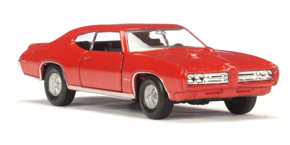 Welly 1969 Pontiac GTO arancione scala 1:34 1:39 auto pressofusa 4,5... - Immagine 3 di 4