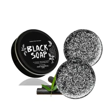2PCS Gray Hair Reverse Shampoo Bar, Black Soap for for Hair & Beard Darkening, D