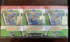 Upper Deck NHL 2025-26 Hockey MVP Blaster Box 3-Pack Factory Sealed