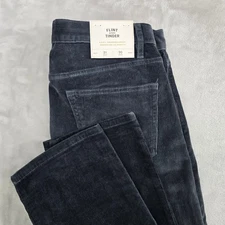 Flint and Tinder Mens 31x30 Corduroy Tapered Fit Pants Charcoal  HUCKBERRY