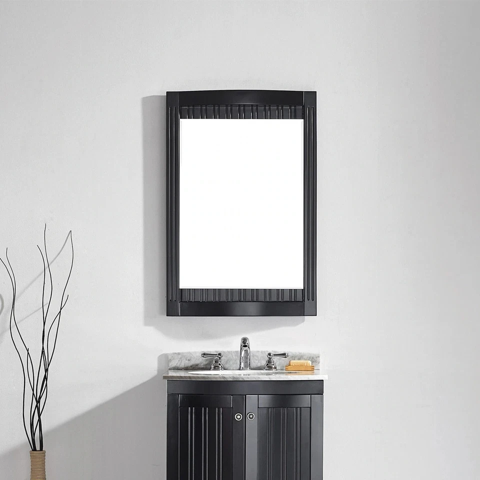 Espejo de pared con marco de tocador/baño rectangular Verona 24" en espresso 24 pulgadas Foto 2 de 3