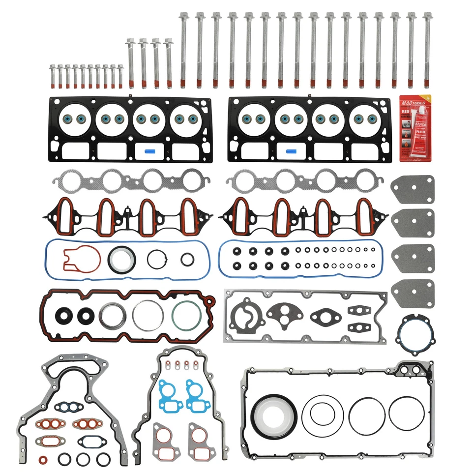 Juego completo de juntas de motor para GMC Yukon Sierra 1500 Canyon Chevrolet 2004-2009 5,3 L Foto 3 de 4