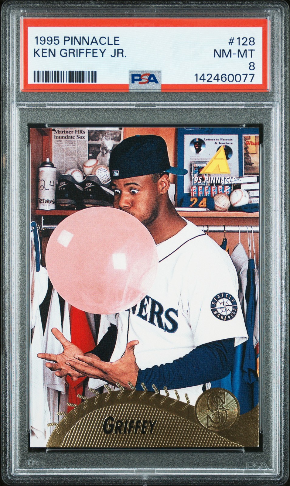 1995 PINNACLE #128 KEN GRIFFEY JR. PSA 8