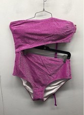 Victoria's Secret PINK Womens Pink Glitter One Shoulder Monokini Swimsuit S