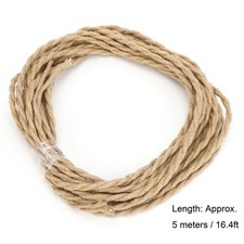 AVintage Hemp Rope Twisted Pair Electrical Wire Cord Cable DIY Accessories For