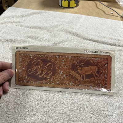 NOS Craftools Craftaid 3970 Leather Deer Billfold Pattern