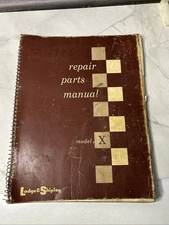 Lodge & Shipley Model X Lathe Instruction Book & Repair & Parts Manual 
