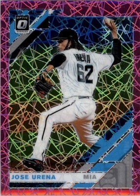 2019 Donruss Optic Pink Velocity #114 Jose Urena /199 - BB