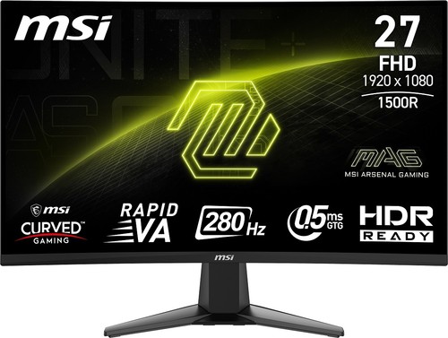 MSI MAG 276CXF 27" FHD 1500R Curved Gaming Monitor, 280Hz/0.5ms HDR Ready