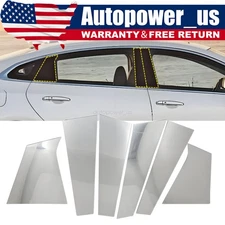 6pcs For Chevrolet Malibu 16-24 Chrome Pillar Post Window Door Side Trim Cover