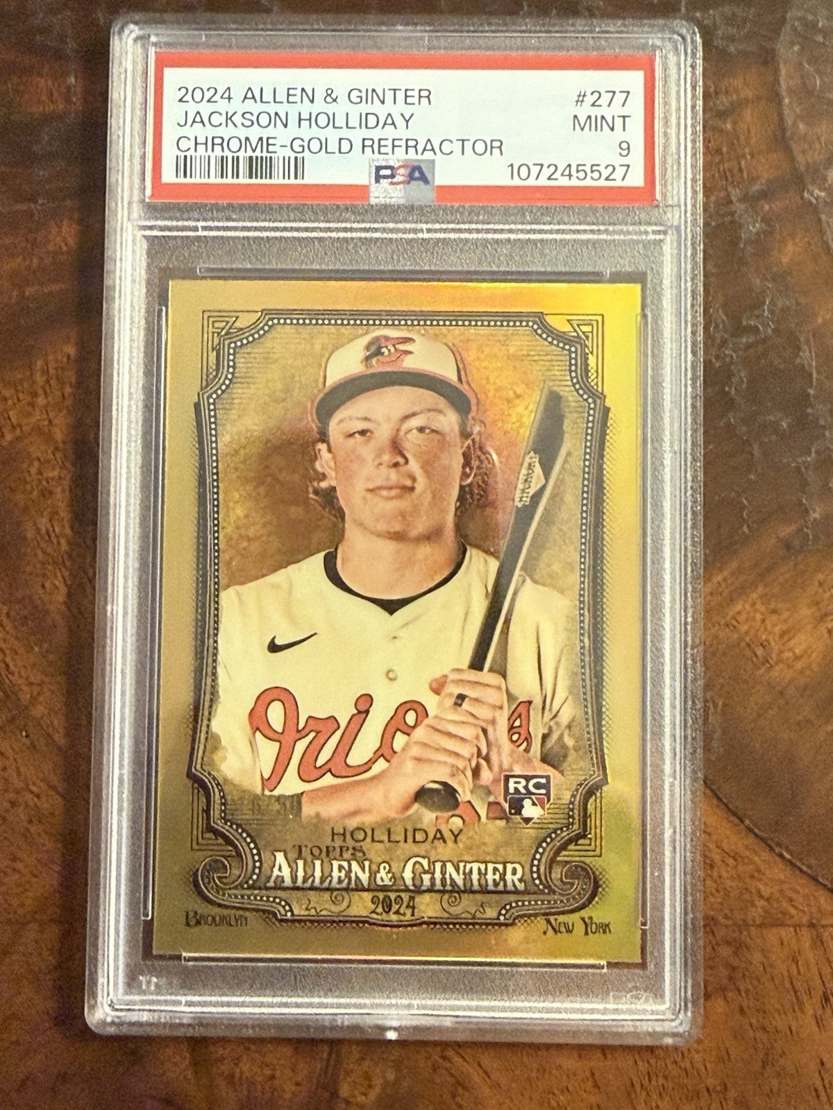 2024 Topps Allen & Ginter - Chrome Jackson Holliday #277 Gold Refractor /50 (RC)