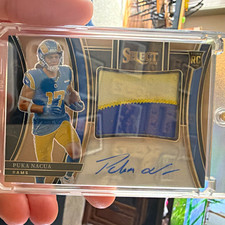 Panini Select 2023 Puka Nacua Rams Jumbo Rookie Swatches Auto JRS-PNA /49 RPA