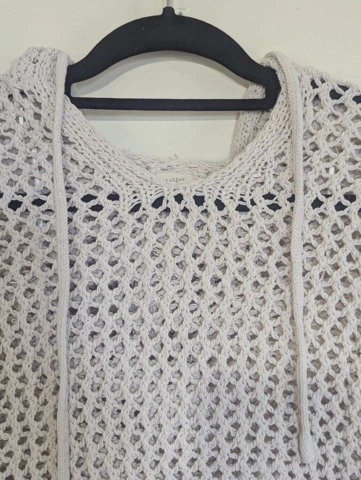 Nicole Miller Artelier Women Oversized Open Knit Beach Sweater Size S Fairy - Image 2 of 4