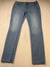 D. Jeans Womens 12 Blue Denim Stretch Medium Wash Casual Mid-Rise Skinny Leg
