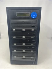DVD CD Duplicator Tower 1 to 5 Target 24X SATA Burner Multiple Disc Copier