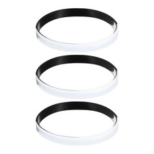 3pcs Plain Silicone Wristband 7 Inch 1/4 Inch Width,Black,White