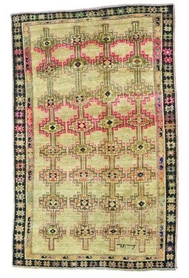 Vintage Geometric Tribal Distressed Oriental Rug Muted Boho Decor Carpet 5X8 ft